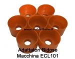 5 Adattatori in plastica per utilizzare cialde monodose su macchine bidose ECL10