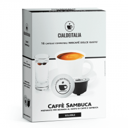 16 capsule Caff SAMBUCA compatibili Nescaf Dolce Gusto
