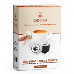 16 capsule Caffe' al Ginseng Dolce gusto Forte compatibili Nescaf Dolce Gusto - NUOVA RICETTA