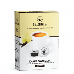 16 capsule Bevanda Caffe' VANIGLIA CialdeItalia compatibili Lavazza A Modo Mio