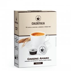 16 capsule Bevanda Caffe' al GINSENG AMARO CialdeItalia compatibili Lavazza A Modo Mio