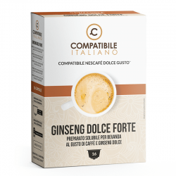 Compatibile Italiano Bevanda Ginseng Dolce Forte compatibile Nescafe' Dolce Gusto - 16pz