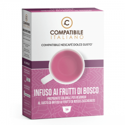 Compatibile Italiano Infuso ai Frutti di Bosco solubile compatibile Nescafe' Dolce Gusto - 16pz