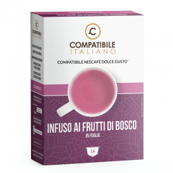 Compatibile Italiano Infuso ai Frutti di Bosco in foglia compatibili Nescafe' Dolce Gusto - 16pz