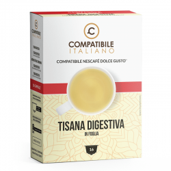 Compatibile Italiano Tisana Digestiva in foglia compatibili Nescafe' Dolce Gusto - 16pz