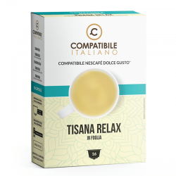Compatibile Italiano Tisana Relax in foglia compatibili Nescafe' Dolce Gusto - 16pz
