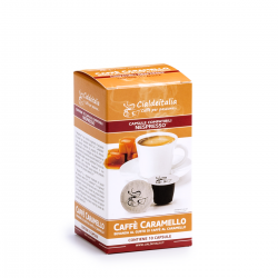 10 capsule Bevanda Caffe' e Caramello compatibili NESPRESSO