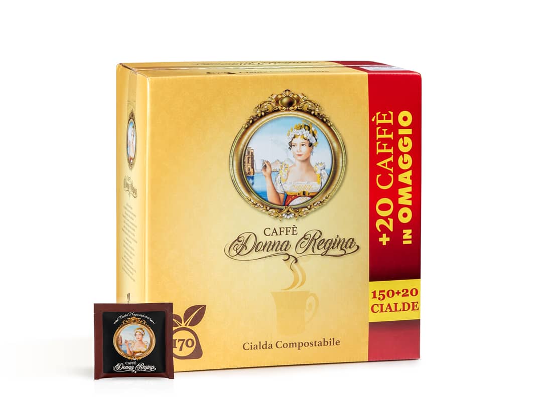 Donna Regina Miscela Forte Cialda Carta ESE 44mm Caffè Borbone
