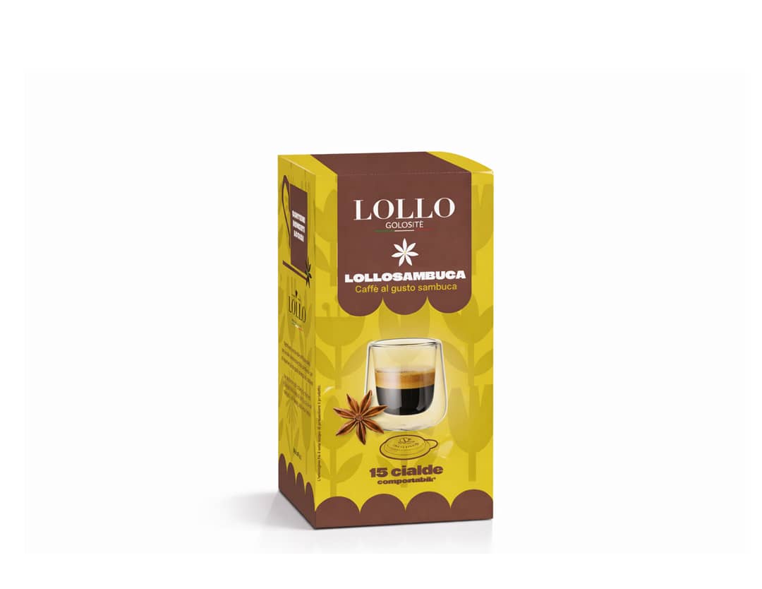 Caffè alla Sambuca Cialda Carta ESE 44mm Lollo Caffè