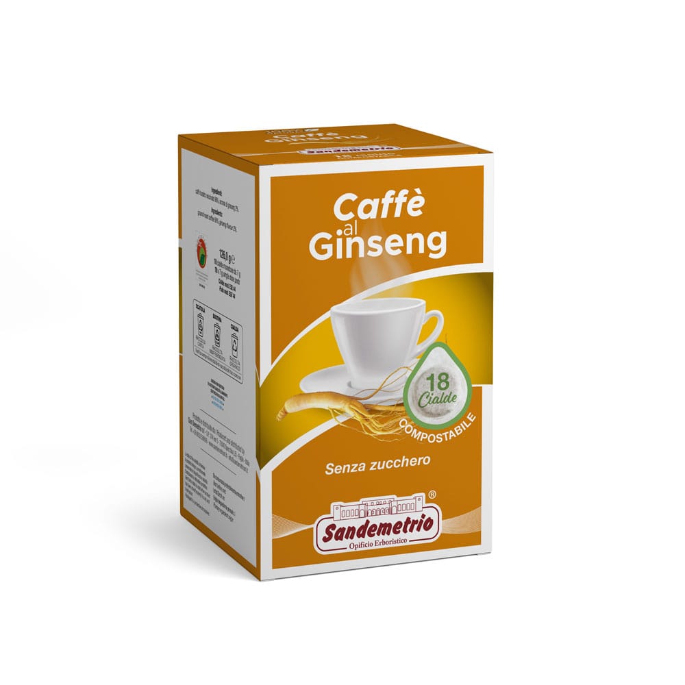 Caffè al gusto di Ginseng Cialda Carta ESE 44mm Sandemetrio Caffè al gusto di Ginseng Cialda Carta ESE 44mm Sandemetrio