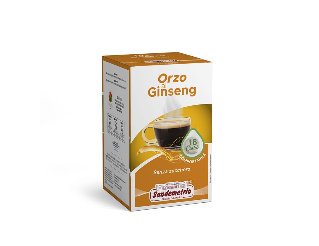 Orzo al gusto di Ginseng Cialda Carta ESE 44mm Sandemetrio Orzo al gusto di Ginseng Cialda Carta ESE 44mm Sandemetrio