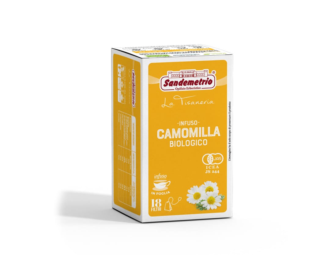 Infuso Camomilla Bio Tè e Tisane Bustina Filtro Sandemetrio