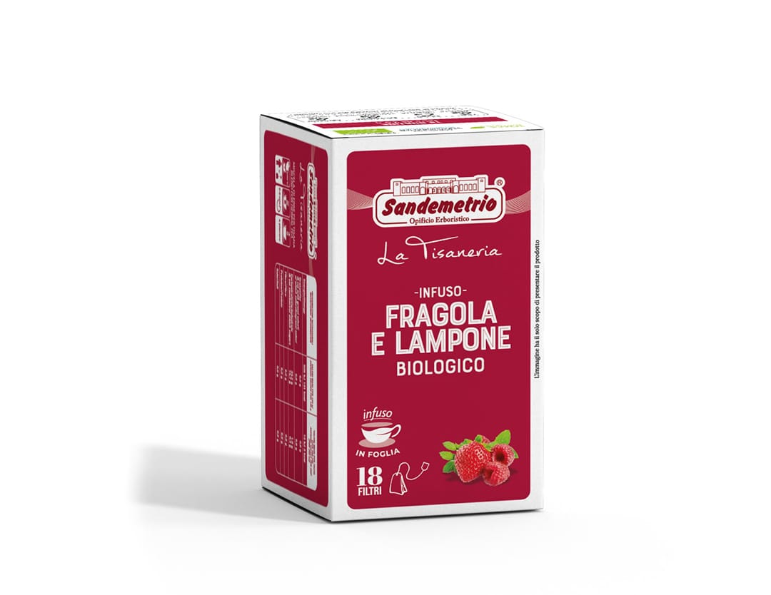 Infuso gusto Fragola e Lampone Tè e Tisane Bustina Filtro Sandemetrio