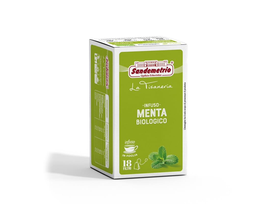 Infuso Menta Bio Tè e Tisane Bustina Filtro Sandemetrio