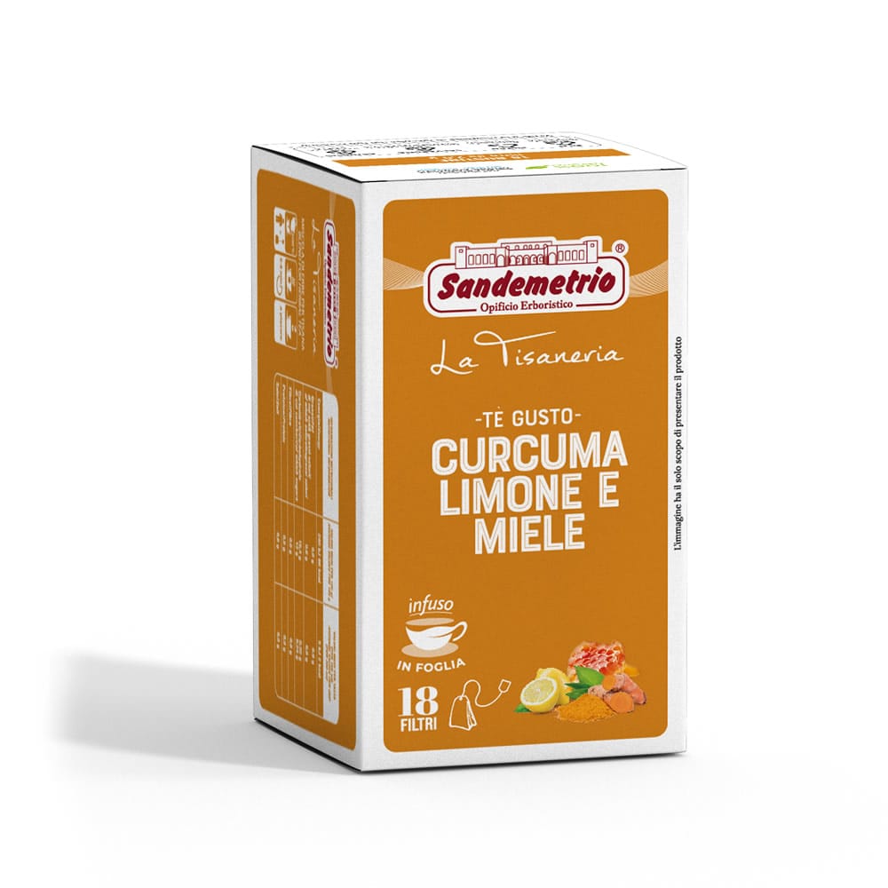 Tè gusto Curcuma Limone e Miele Filtri Sandemetrio Tè gusto Curcuma Limone e Miele Filtri Sandemetrio