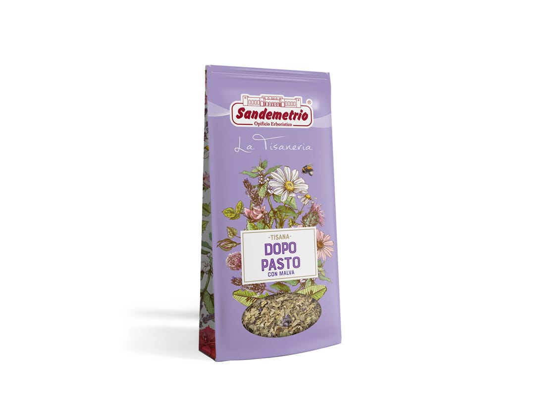 Tisana DOPO PASTO con Malva - Integratore Alimentare Tè e Tisane Sfuse Sandemetrio Tisana DOPO PASTO con Malva - Integratore Alimentare Tè e Tisane Sfuse Sandemetrio