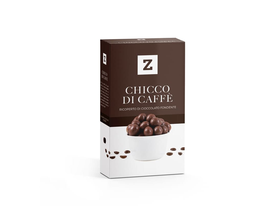 Chicco di caffè ricoperto di cioccolato fondente Chicco di caffè ricoperto di cioccolato fondente
